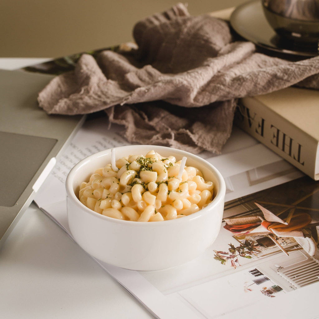 Unique Candle Designs By Kaneca - Macaroni and Cheese Candle Bowl