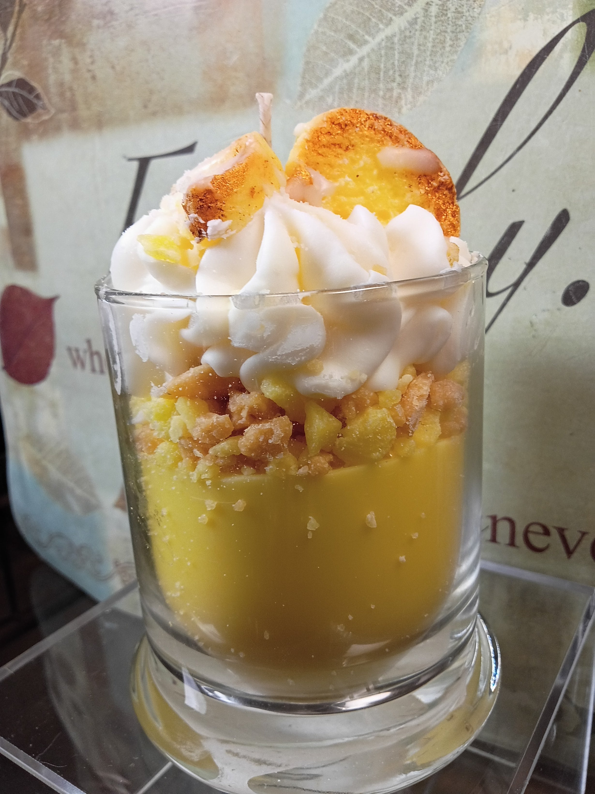 Unique Candle Designs By Kaneca - Lemon Pound Cake Candle.13 oz. Large Dessert Candle