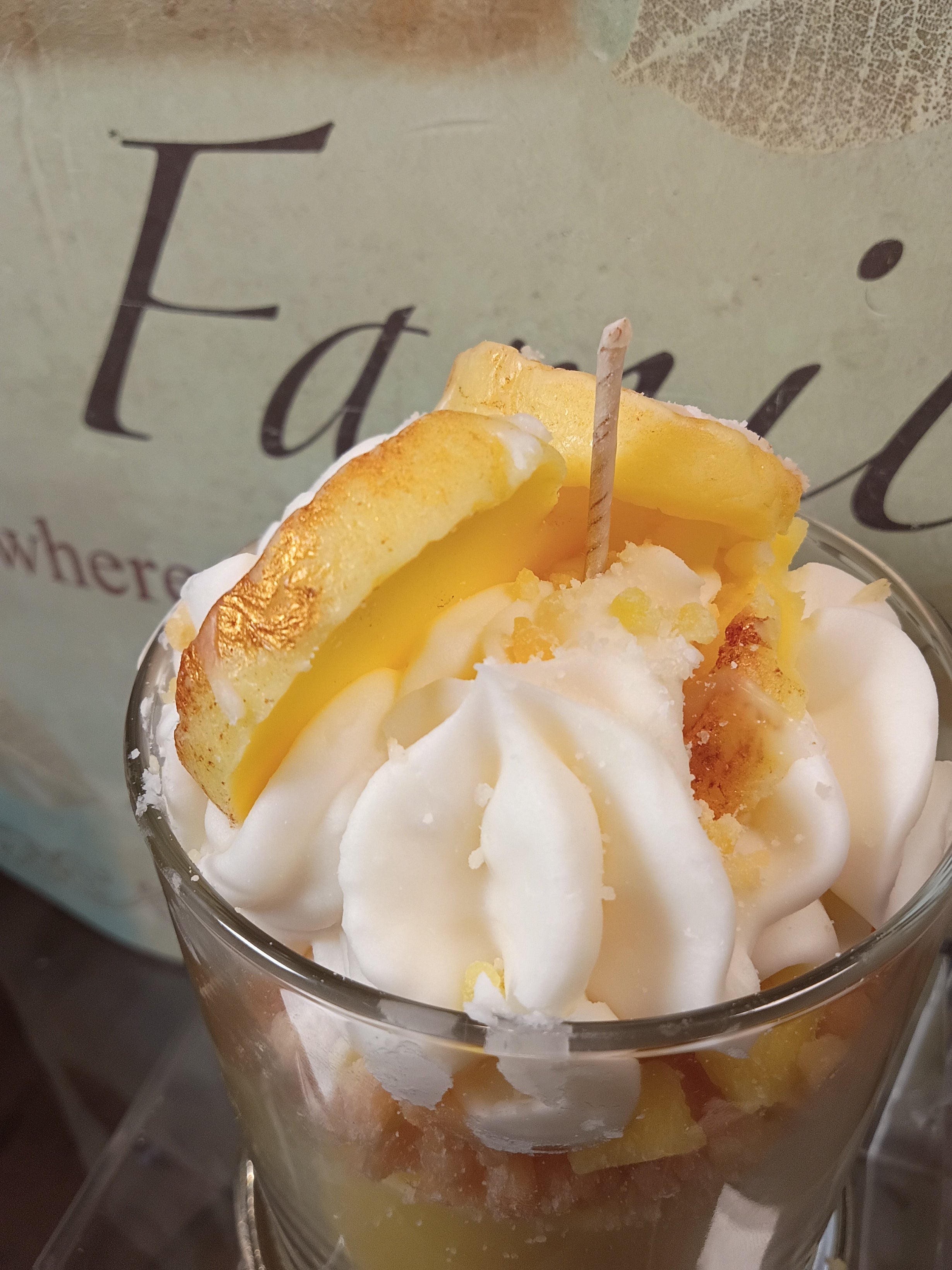 Unique Candle Designs By Kaneca - Lemon Pound Cake Candle.13 oz. Large Dessert Candle