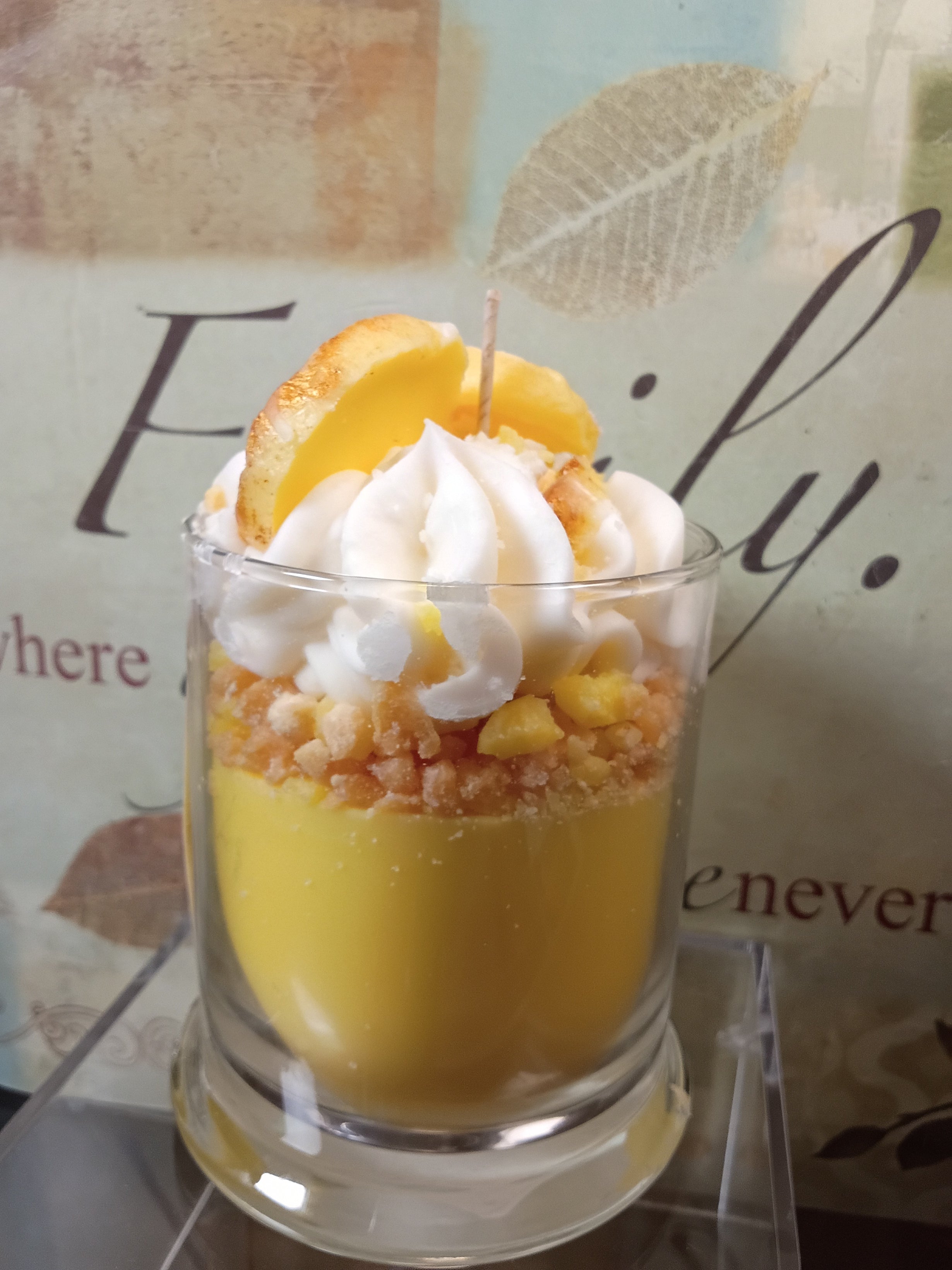 Unique Candle Designs By Kaneca - Lemon Pound Cake Candle.13 oz. Large Dessert Candle