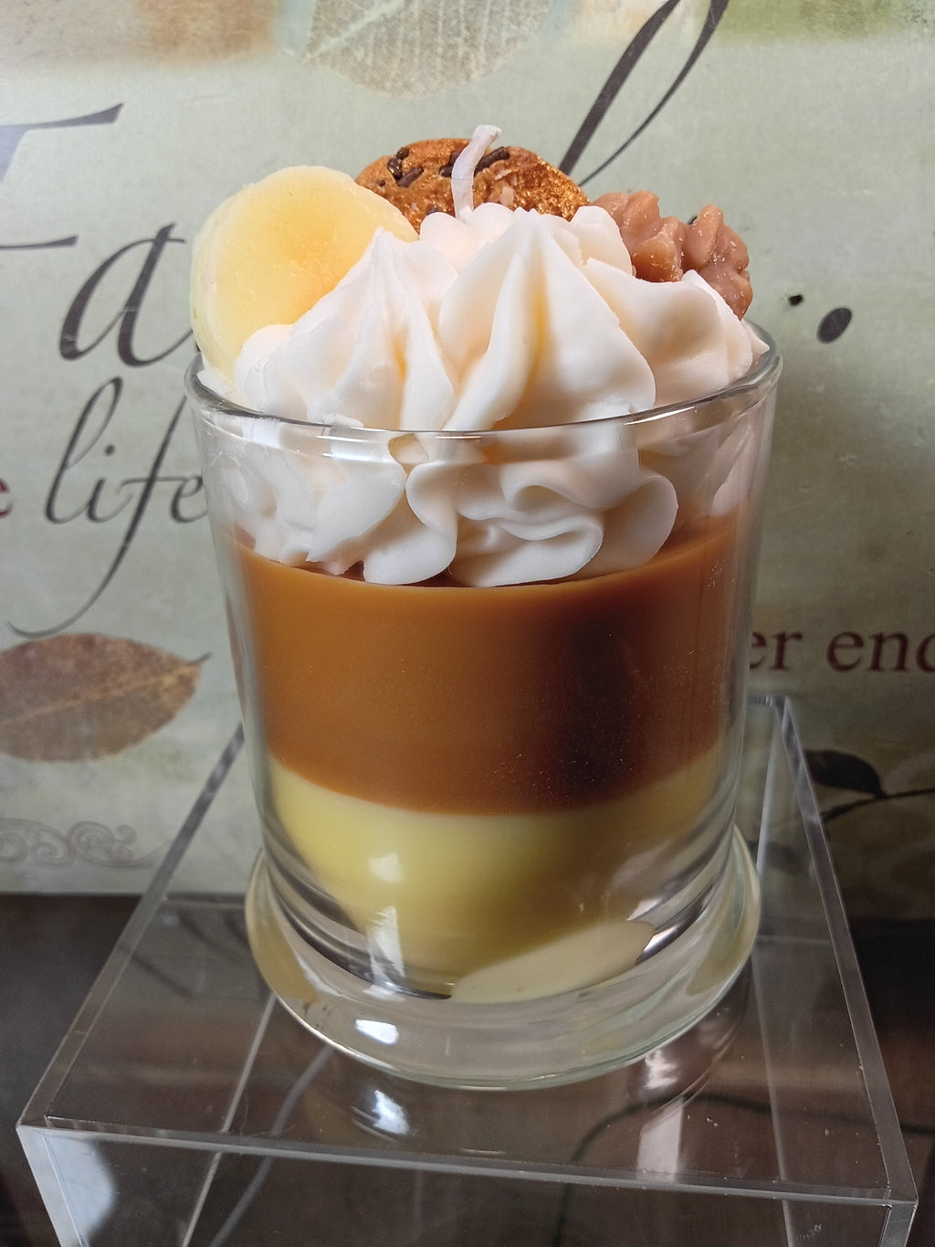 Unique Candle Designs By Kaneca- Banana Bread Candle. 13 oz. Large Soy Dessert Candle