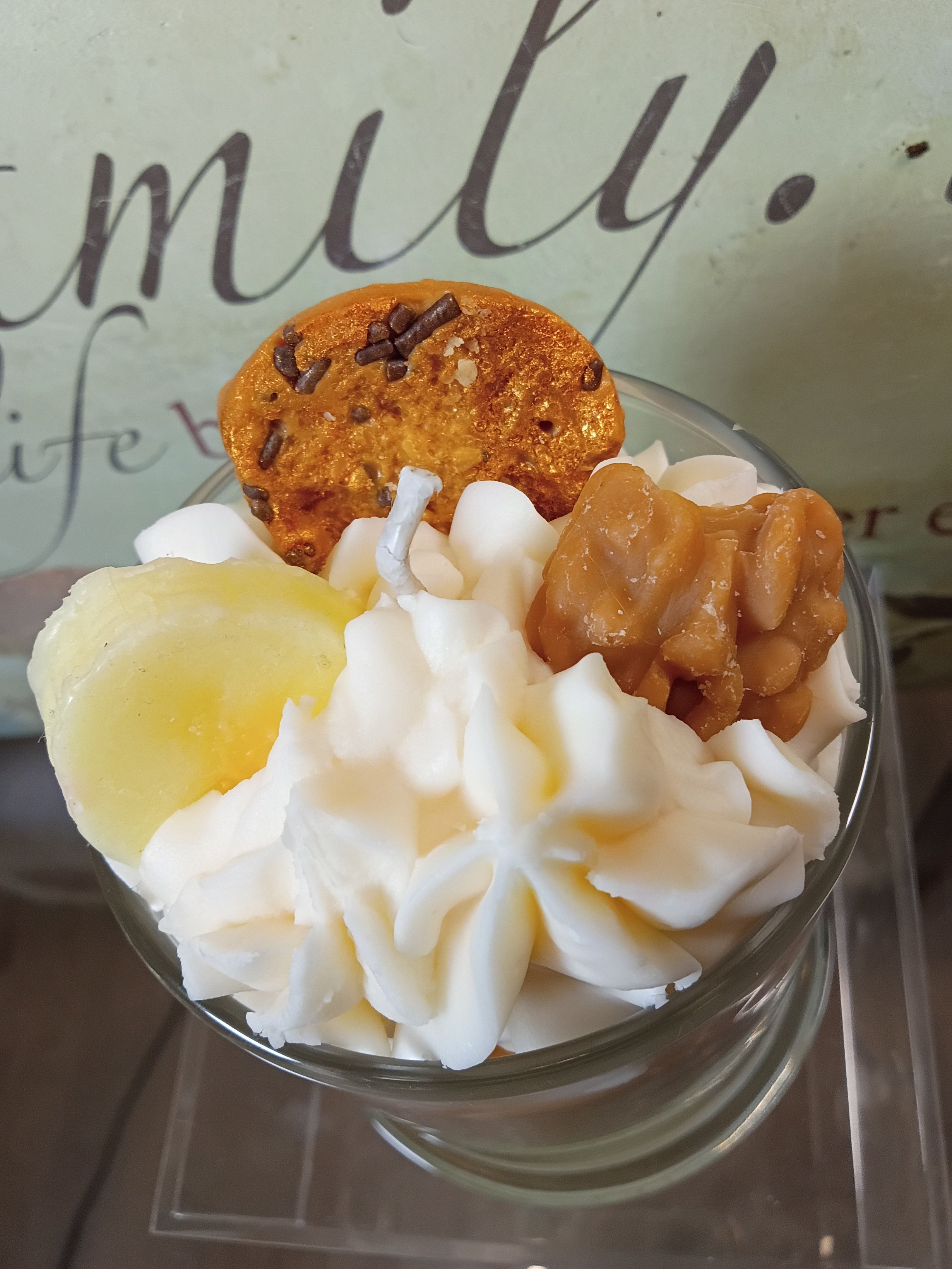 Unique Candle Designs By Kaneca- Banana Bread Candle. 13 oz. Large Soy Dessert Candle