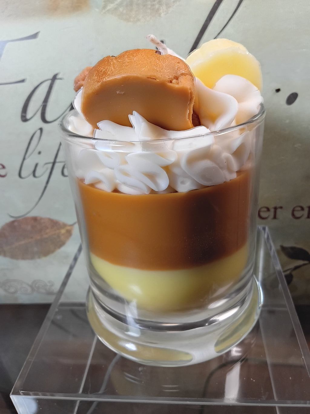 Unique Candle Designs By Kaneca- Banana Bread Candle. 13 oz. Large Soy Dessert Candle