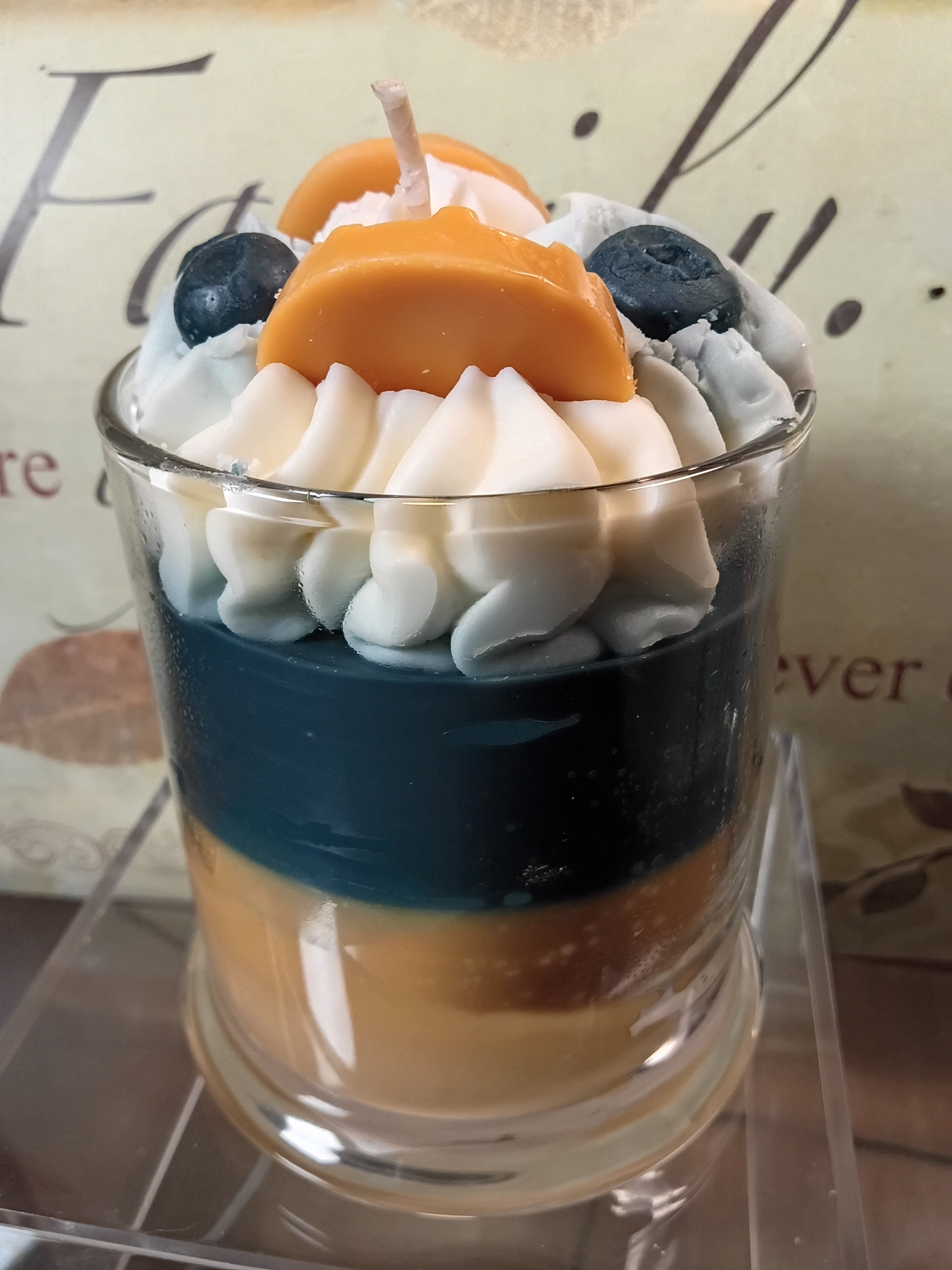 Unique Candle Designs By Kaneca - Blueberry Maple Waffle Candle. 13 oz. Large Dessert Candle