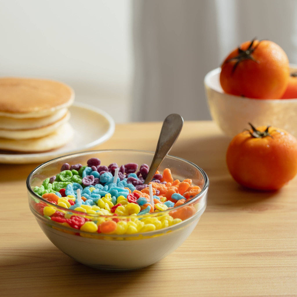 Unique Candle Designs By Kaneca- Fruity Pebbles Cereal Candle Bowl