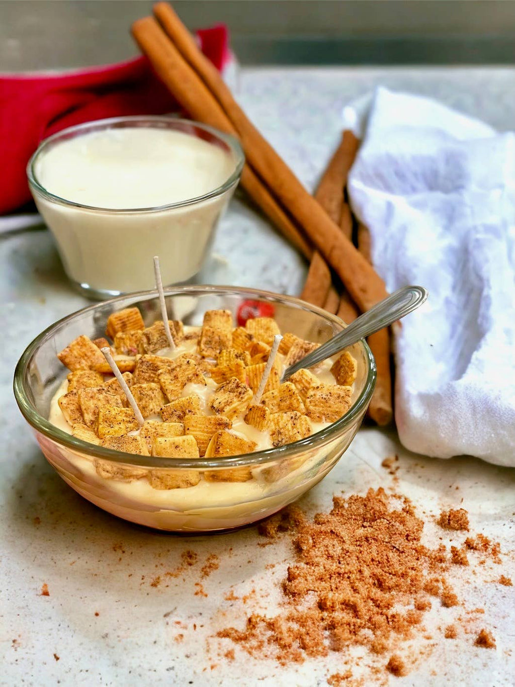 Unique Candle Designs By Kaneca - Cinnamon Cereal Bowl Candle