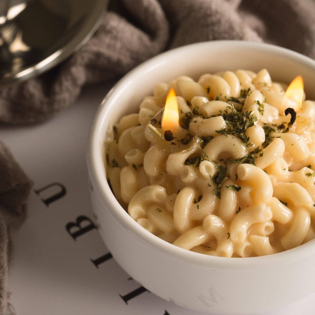 Unique Candle Designs By Kaneca - Macaroni and Cheese Candle Bowl