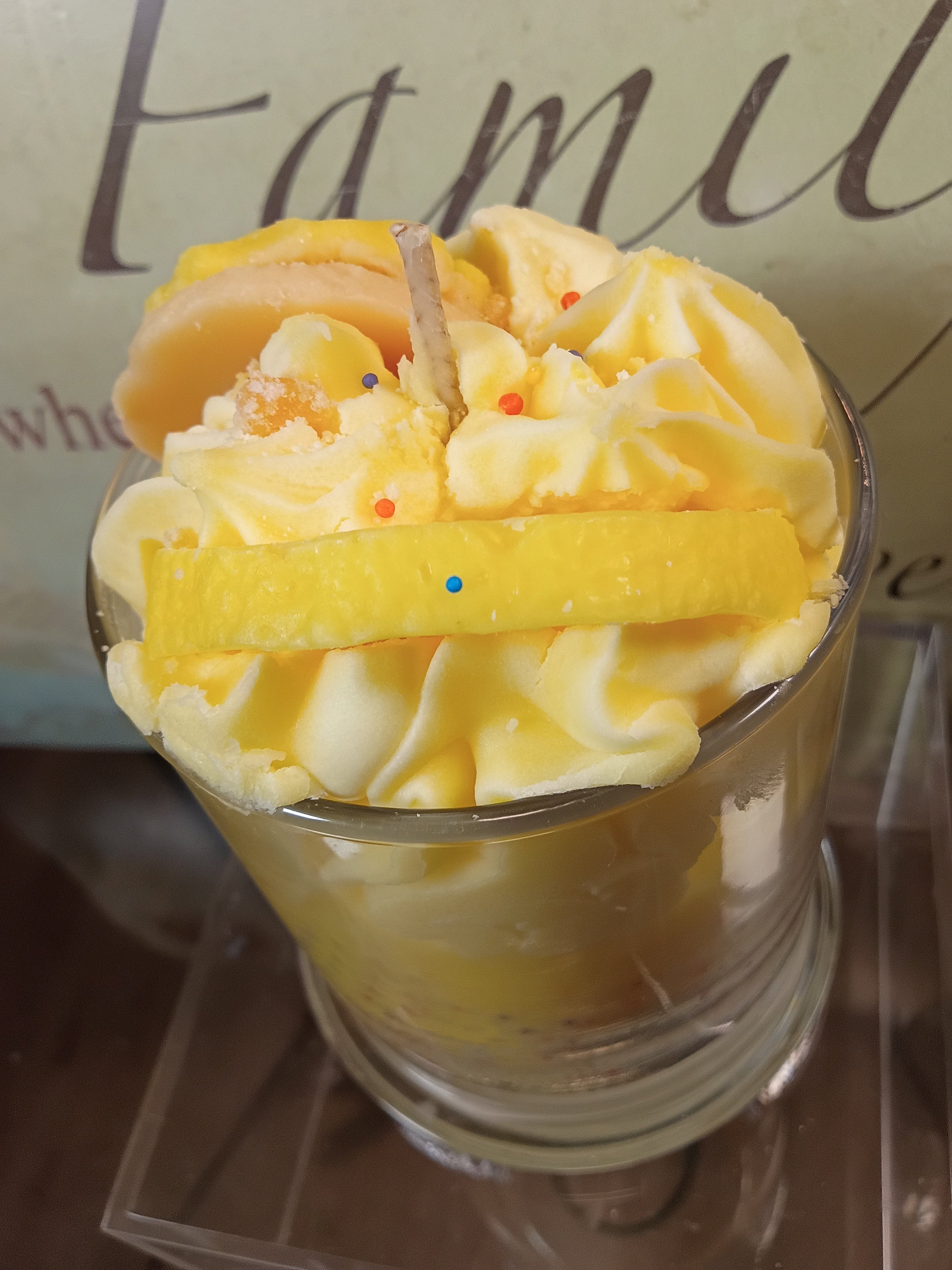 Unique Candle Designs By Kaneca- Lemon Cookie Candle. 13 oz. Large Dessert Candle