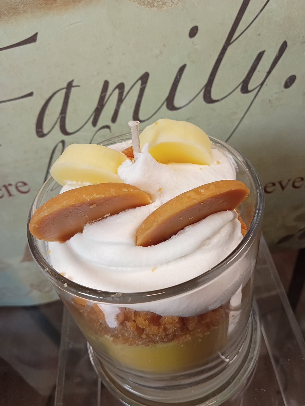 Unique Candle Designs By Kaneca - Banana Pudding Candle. 13 oz. Large Soy Dessert Candle