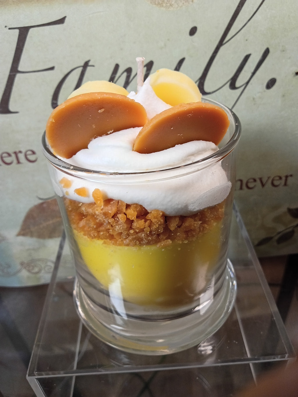 Unique Candle Designs By Kaneca - Banana Pudding Candle. 13 oz. Large Soy Dessert Candle
