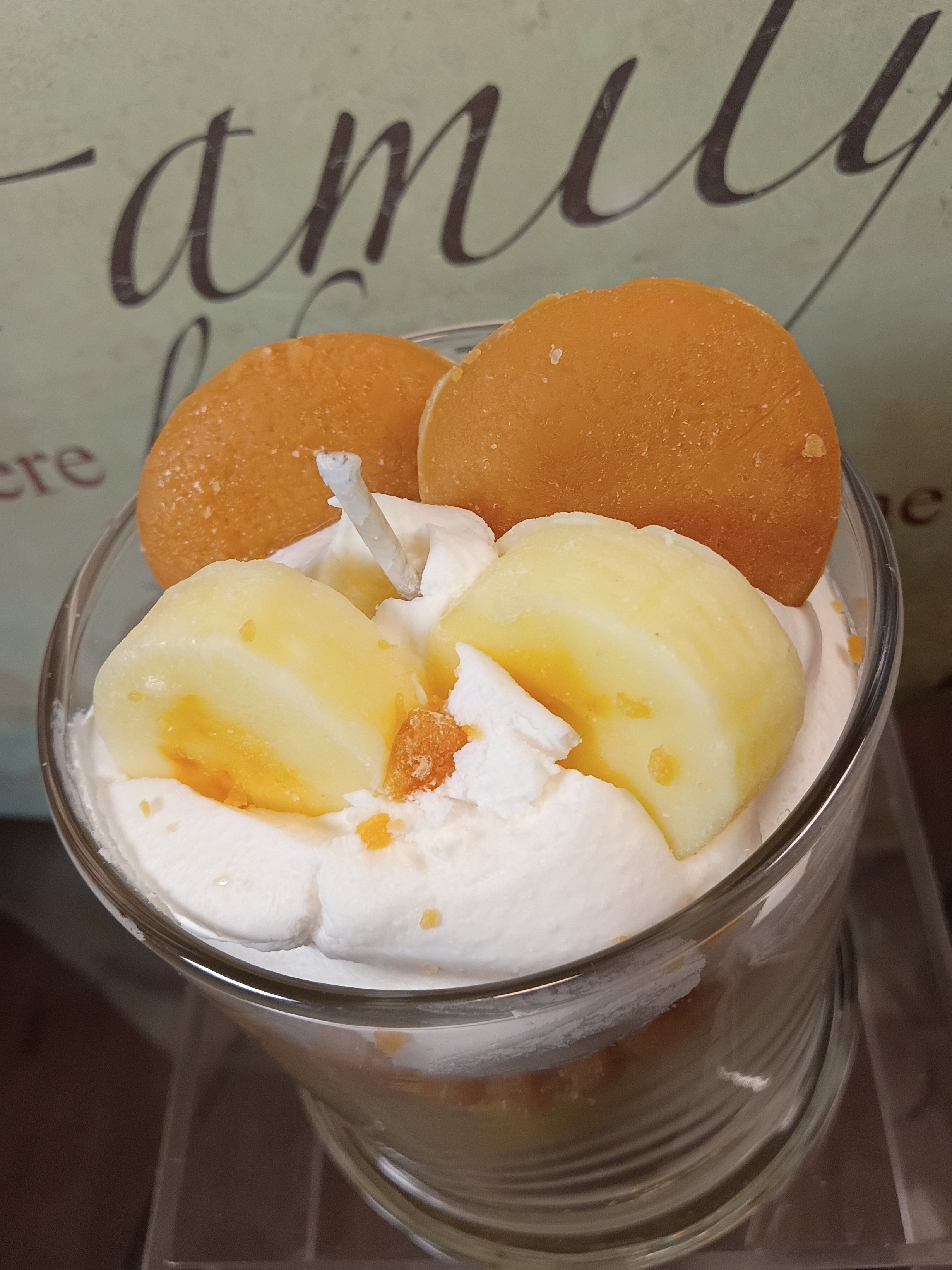 Unique Candle Designs By Kaneca - Banana Pudding Candle. 13 oz. Large Soy Dessert Candle