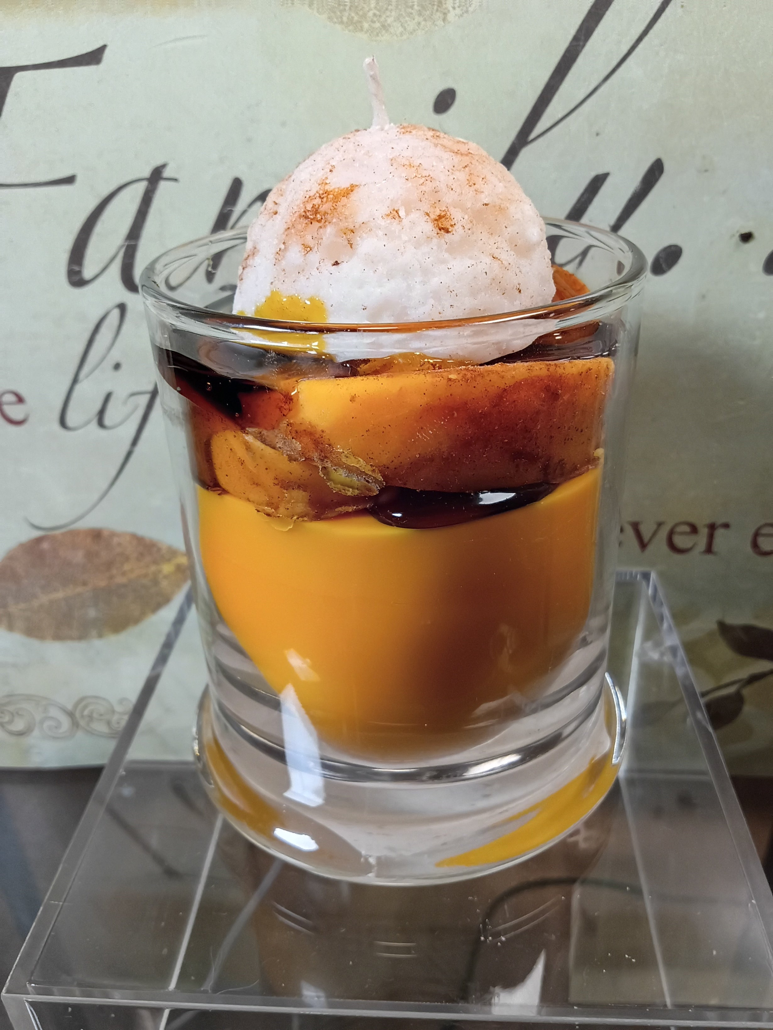 Unique Candle Designs By Kaneca - Peach Pie Candle. 13 oz. Large Dessert Candle