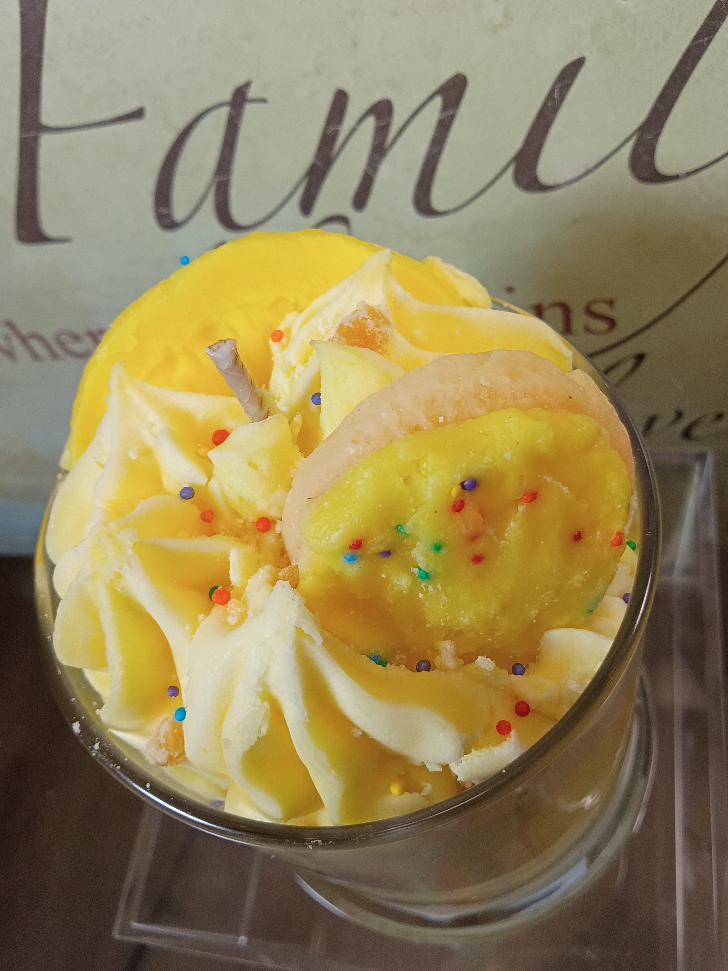 Unique Candle Designs By Kaneca- Lemon Cookie Candle. 13 oz. Large Dessert Candle