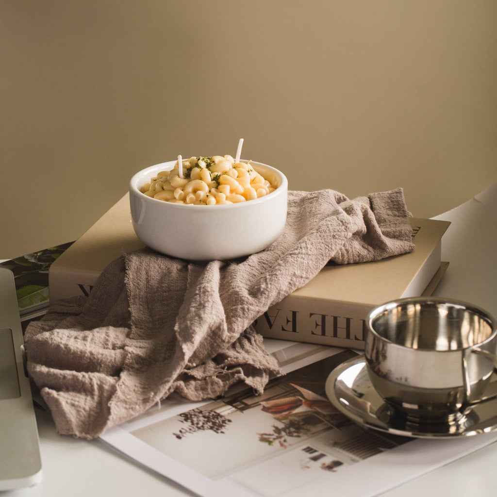 Unique Candle Designs By Kaneca - Macaroni and Cheese Candle Bowl