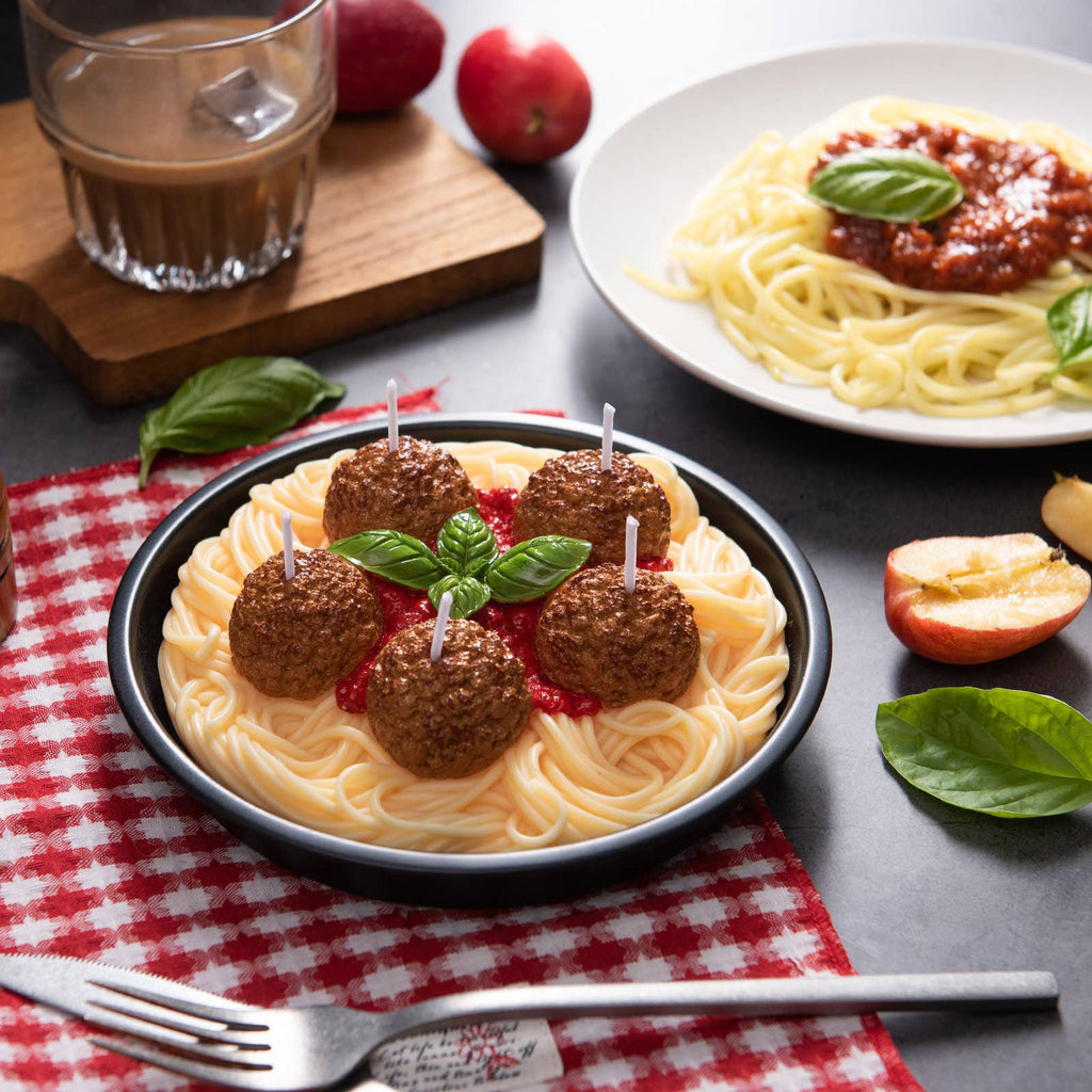 Unique Candle Designs By Kaneca- Spaghetti & Meatballs Pasta Candle – Novelty Food CandleGift