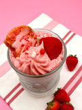 Unique Candle Designs By Kaneca - Strawberry Pound Cake Candle. 13 oz. Large Dessert Candle