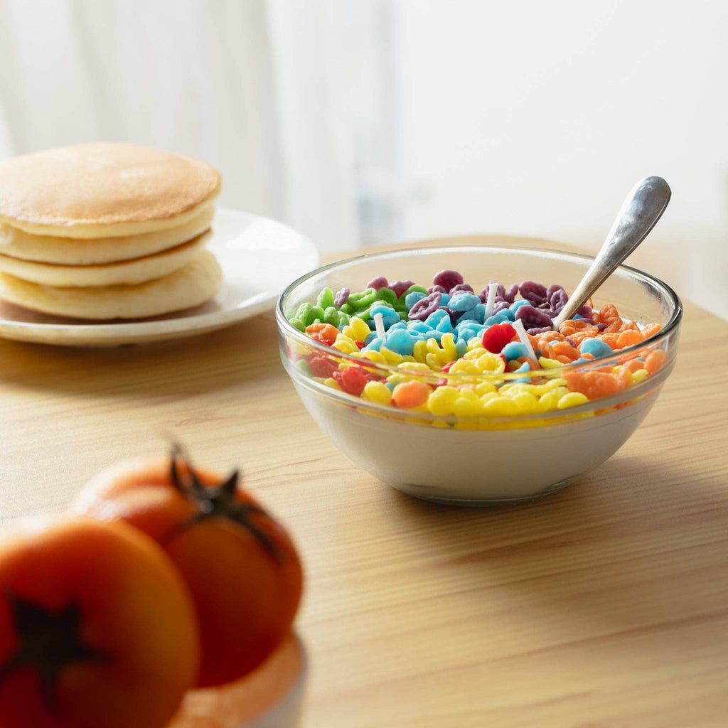 Unique Candle Designs By Kaneca- Fruity Pebbles Cereal Candle Bowl