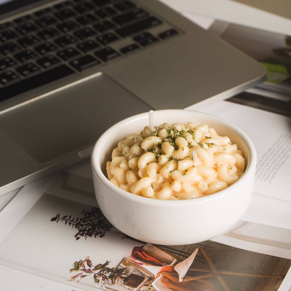 Unique Candle Designs By Kaneca - Macaroni and Cheese Candle Bowl